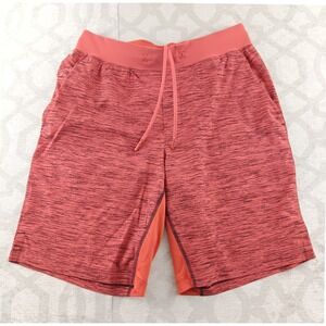 Lululemon T.H.E. Athletic Shorts Men Size M Red Heathered Drawstring Gym Workout